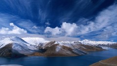 Landscapes nature clouds hills