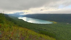 Landscapes nature clouds hills Alaska forests