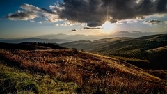 Landscapes nature clouds hills skies
