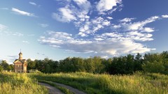 Landscapes nature clouds houses skyscapes