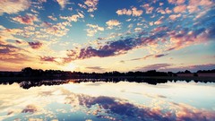 Landscapes nature clouds lakes reflections skies