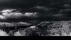 Landscapes nature clouds monochrome