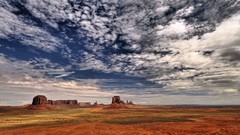Landscapes nature clouds red Arizona Utah skies Monument Valley 