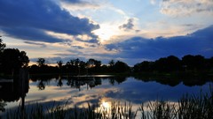 Landscapes nature clouds reflections