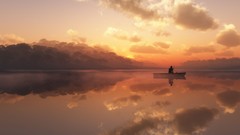 Landscapes nature clouds reflections