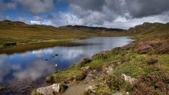 Landscapes nature clouds reflections