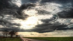 Landscapes nature clouds roads