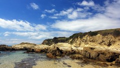 Landscapes nature clouds rocks Beaches skyscapes