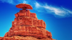 Landscapes nature clouds rocks rock formations