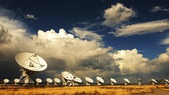 Landscapes nature clouds Satellite antenna fields skyscapes VLA