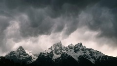 Landscapes nature clouds storm Wyoming Range