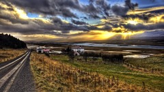 Landscapes nature clouds sunlight iceland HDR Photography 