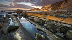 Landscapes nature coast England bay