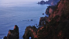 Landscapes nature coast Japan