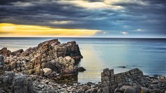 Landscapes nature coast rocks