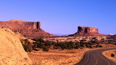 Landscapes nature deserts roads