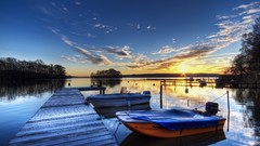 Landscapes nature dock ships