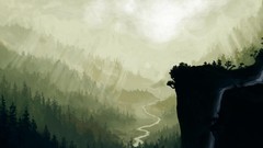 Landscapes nature drawings painted forests artwork fantasy art 