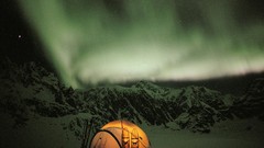 Landscapes nature evening Alaska national park emerald