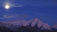 Landscapes nature evening Alaska satin