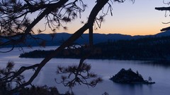 Landscapes nature evening lakes