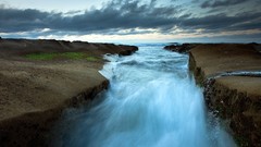 Landscapes nature evening splashes