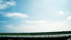 Landscapes nature fences fields skies