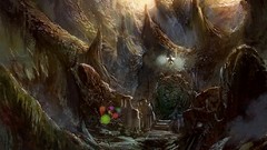 Landscapes nature fight goddess rocks outdoors sunlight caves 