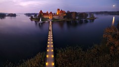 Landscapes nature fort Castles lithuania trakai Baltic states 