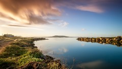 Landscapes nature France lakes reflections fields sunlight 
