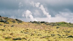 Landscapes nature grass clouds iceland