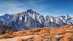 Landscapes nature grass Mountains clouds