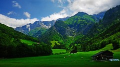 Landscapes nature grass Mountains clouds hills white Green 