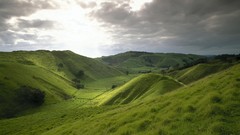 Landscapes nature grass Mountains fields
