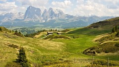Landscapes nature grass snow Mountains clouds fields