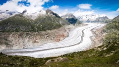 Landscapes nature grass snow Mountains clouds summer ice 