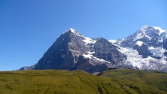 Landscapes nature grass snow Mountains meadows Alps outdoors