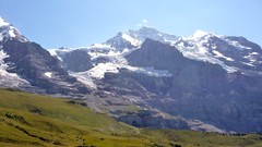 Landscapes nature grass snow Mountains meadows Alps outdoors