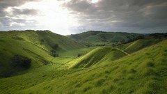 Landscapes nature grass valleys