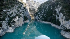 Landscapes nature grass water Mountains Green France canyon 