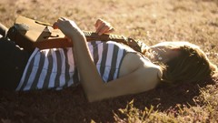 Landscapes nature grass woman sunlight