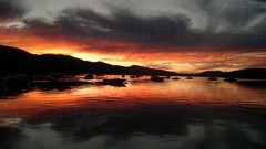 Landscapes nature gray clouds orange heavy