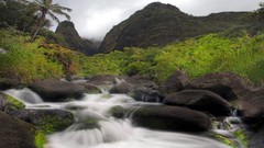 Landscapes nature Hawaii waterfalls rivers valleys