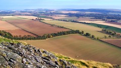 Landscapes nature hills horizon Scotland rocks fields HDR 
