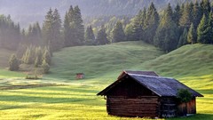 Landscapes nature hills morning lighting