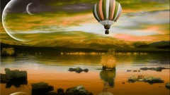 Landscapes nature hot air