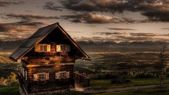 Landscapes nature houses