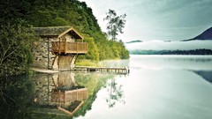 Landscapes nature houses