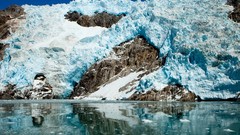 Landscapes nature ice Alaska reflections