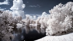 Landscapes nature ice lakes rivers forests